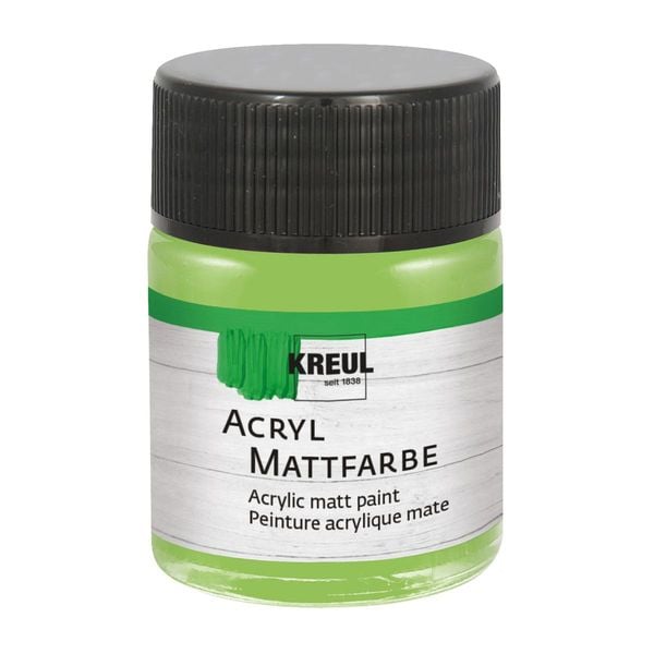 KREUL Acryl Mattfarbe maigrün 50ml Glas