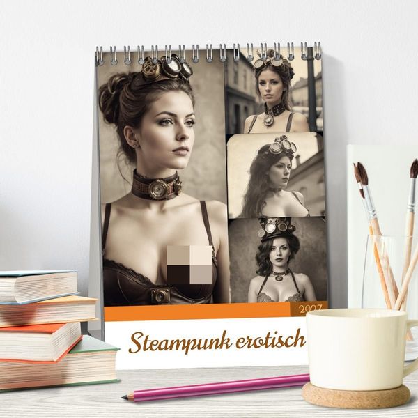 Produktbild: Steampunk erotisch (Tischkalender 2027 DIN A5 hoch), CALVENDO Monatskalender