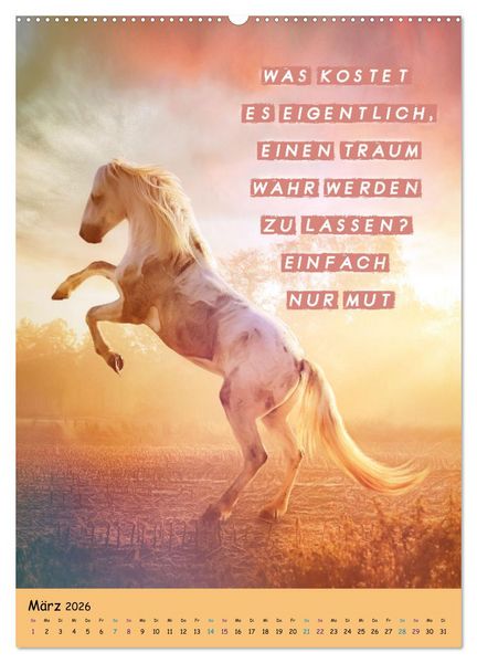 Produktbild: Traum Spruchkalender - Artwork (hochwertiger Premium Wandkalender 2026 DIN A2 hoch), Kunstdruck in Hochglanz