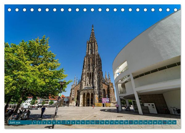 Produktbild: Quer durch Ulm (Tischkalender 2026 DIN A5 quer), CALVENDO Monatskalender