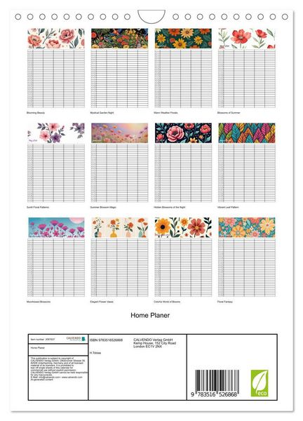 Produktbild: Home Planer (Wall Calendar 2026 DIN A4 portrait), CALVENDO 12 Month Wall Calendar