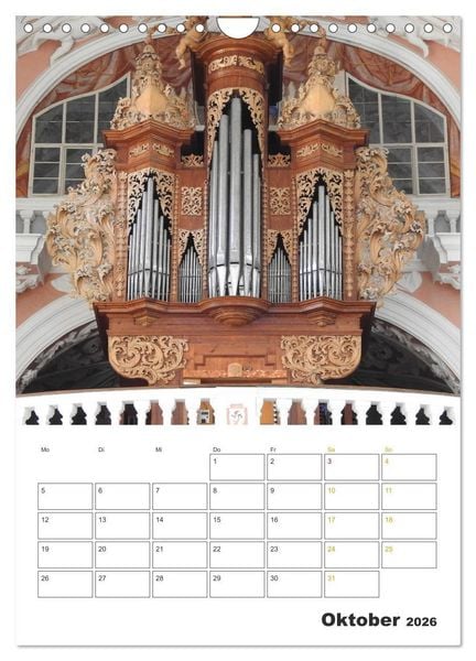 Produktbild: Orgeln zum Verlieben! (Wandkalender 2026 DIN A4 hoch), CALVENDO Monatskalender