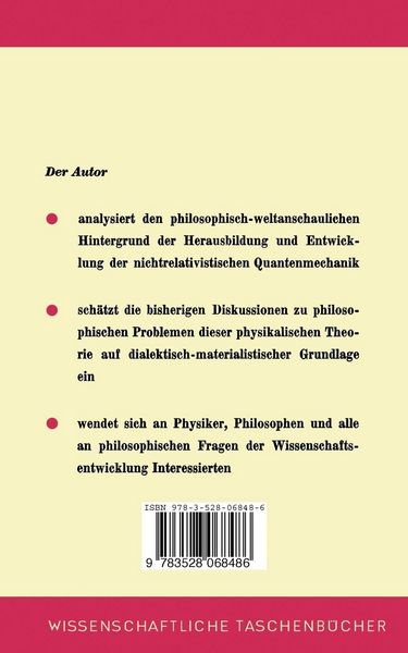 Produktbild: Quantenmechanik und Philosophie