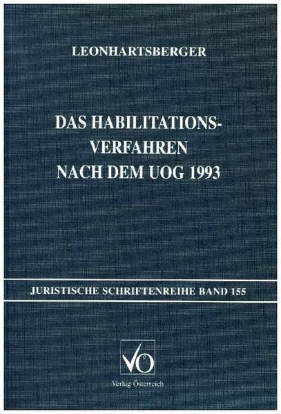 Produktbild: Das Habilitationsverfahren nach dem UOG 1993