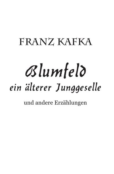 Produktbild: Blumfeld ein &auml;lterer Junggeselle