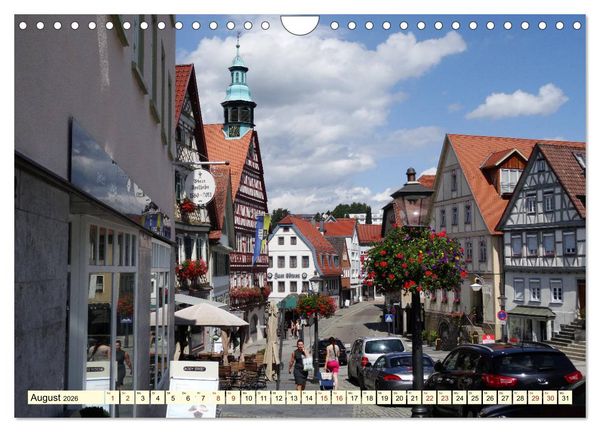Produktbild: Unterwegs in Backnang (Wandkalender 2026 DIN A4 quer), CALVENDO Monatskalender