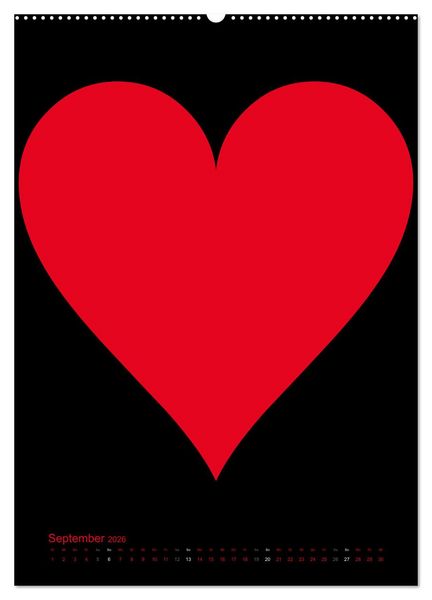 Produktbild: Foto- und Bastelkalender &bdquo;LIEBE&ldquo; in der Farbe Schwarz (Wandkalender 2026 DIN A2 hoch), CALVENDO Monatskalender