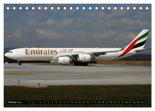 Produktbild: Airbus Airliners (Tischkalender 2026 DIN A5 quer), CALVENDO Monatskalender