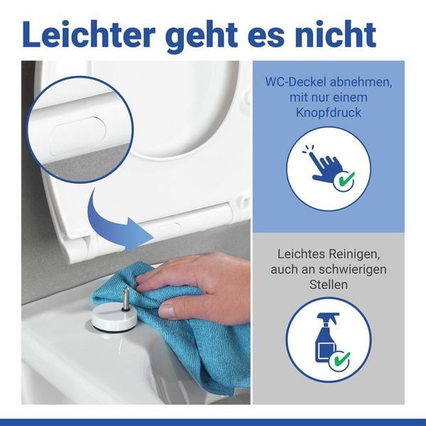 Produktbild: WC Sitz Mod. Kos Wei&szlig;, Toilettendeckel mit Absenkautomatik