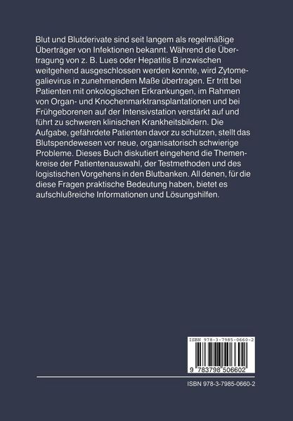 Produktbild: Transfusionsbedingte Zytomegalievirusinfektionen