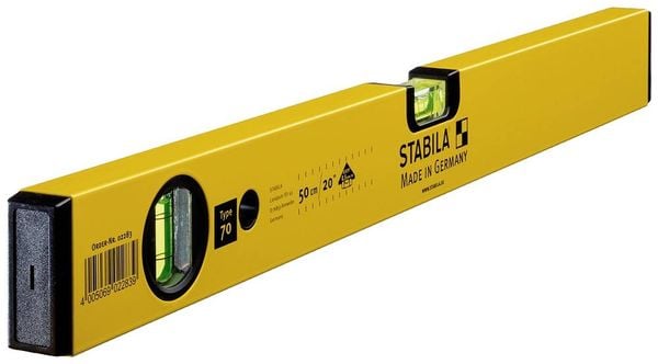 Produktbild: Stabila Type 70, 50cm 2283 Leichtmetall-Wasserwaage 50cm 0.5 mm/m