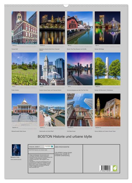 Produktbild: BOSTON Historie und urbane Idylle (Wandkalender 2026 DIN A2 hoch), CALVENDO Monatskalender