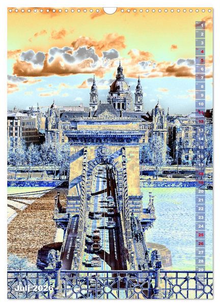 Produktbild: Budapest - K&uuml;nstlerische Fotografie (Wandkalender 2026 DIN A3 hoch), CALVENDO Monatskalender