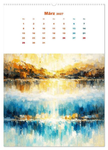 Produktbild: Upside Down Gem&auml;lde - Gespiegelte Landschaften (Wandkalender 2027 DIN A2 hoch), CALVENDO Monatskalender