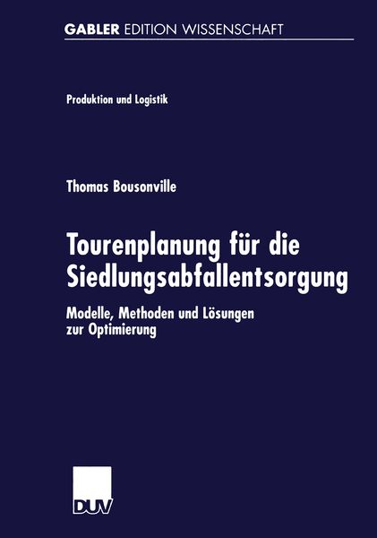 Produktbild: Tourenplanung f&uuml;r die Siedlungsabfallentsorgung