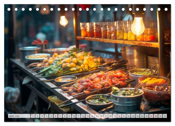 Produktbild: STREET FOOD Genuss International (Tischkalender 2026 DIN A5 quer), CALVENDO Monatskalender