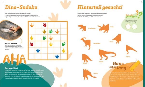 Produktbild: WAS IST WAS R&auml;tseln und Stickern: Dinosaurier