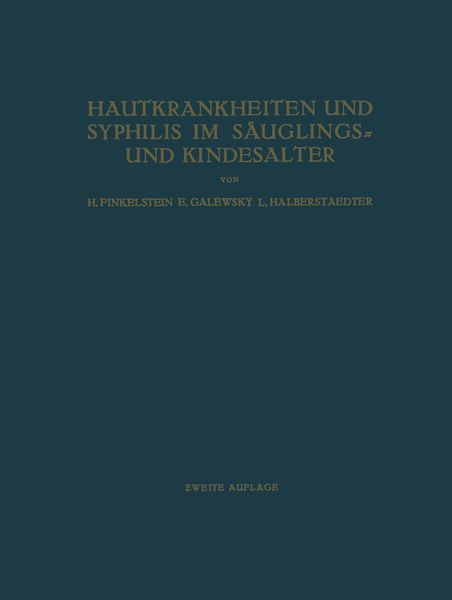 Produktbild: Hautkrankheiten und Syphilis im S&auml;uglings- und Kindesalter
