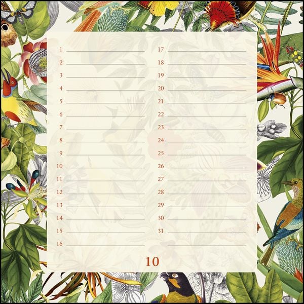 Produktbild: Immerwährender Geburtstagskalender floral – Archive by Portico Designs – Quadrat-Format 24 x 24 cm
