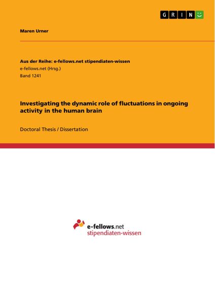 Produktbild: Investigating the dynamic role of fluctuations in ongoing activity in the human brain