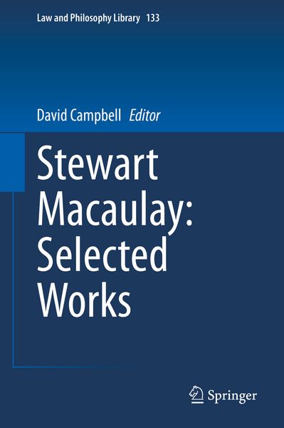 Produktbild: Stewart Macaulay: Selected Works