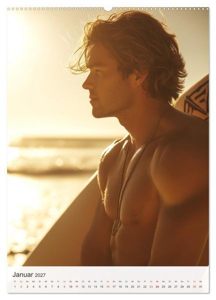 Produktbild: Karibik Surfer (Wandkalender 2027 DIN A2 hoch), CALVENDO Monatskalender