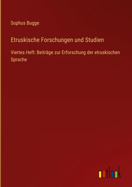 Produktbild: Etruskische Forschungen und Studien