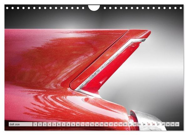 Produktbild: US Klassiker Farbenfrohe Heckansichten (Wandkalender 2026 DIN A4 quer), CALVENDO Monatskalender