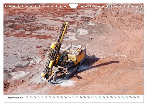 Produktbild: Mining machines in action - Various open-pit mines (Wall Calendar 2026 DIN A4 landscape), CALVENDO 12 Month Wall Calendar