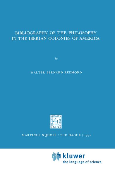 Produktbild: Bibliography of the Philosophy in the Iberian Colonies of America