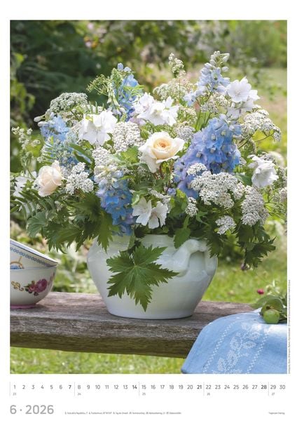 Produktbild: Blumen 2026 - Bildkalender A3 (29,7x42 cm) - Flowers - mit Feiertagen (DE/AT/CH) - Wandkalender - Blumenkalender