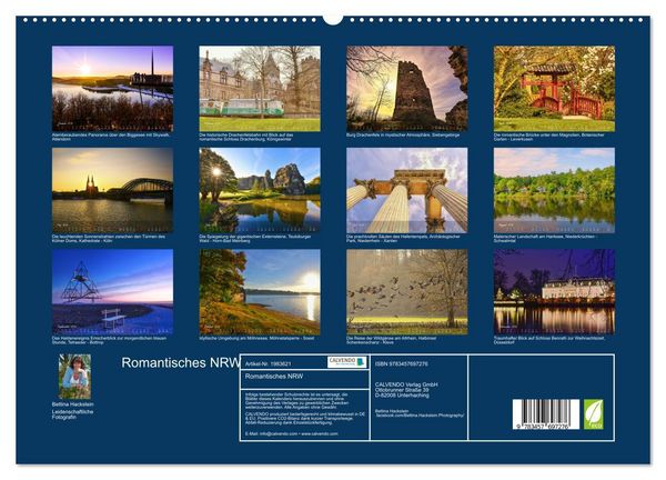 Produktbild: Romantisches NRW (hochwertiger Premium Wandkalender 2026 DIN A2 quer), Kunstdruck in Hochglanz