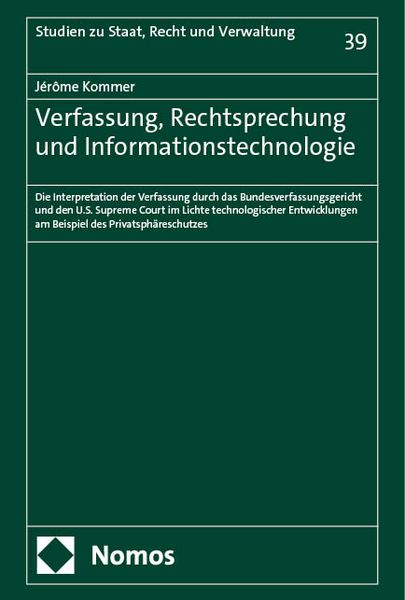 Produktbild: Verfassung, Rechtsprechung und Informationstechnologie