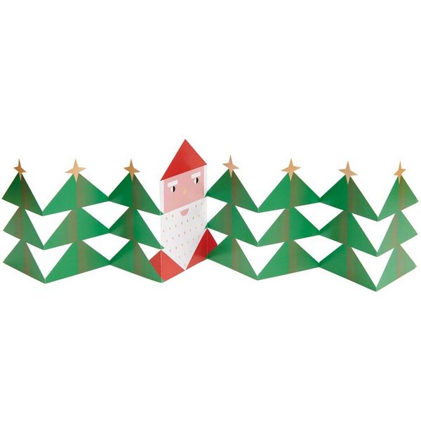 Produktbild: Zickzack-Karte Merry Christmas, Weihnachtsmann,