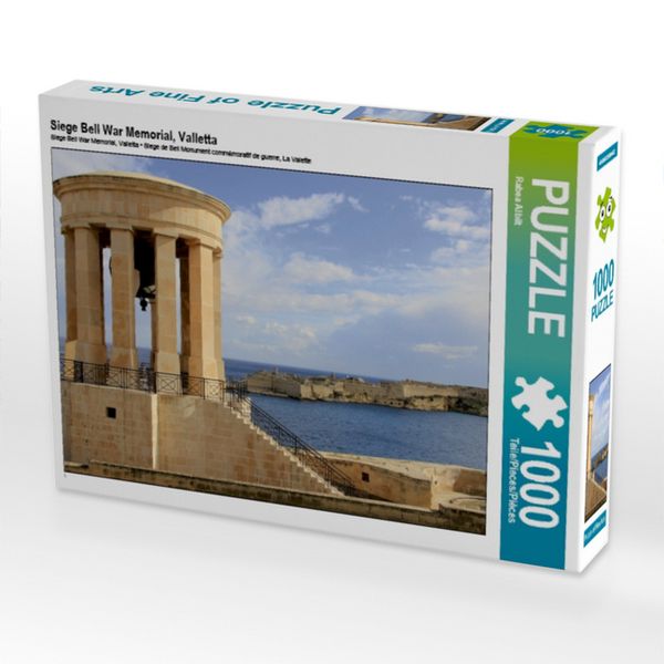 CALVENDO Puzzle Siege Bell War Memorial, Valletta | 1000 Teile Lege-Größe 64x48cm Foto-Puzzle für glückliche Stunden