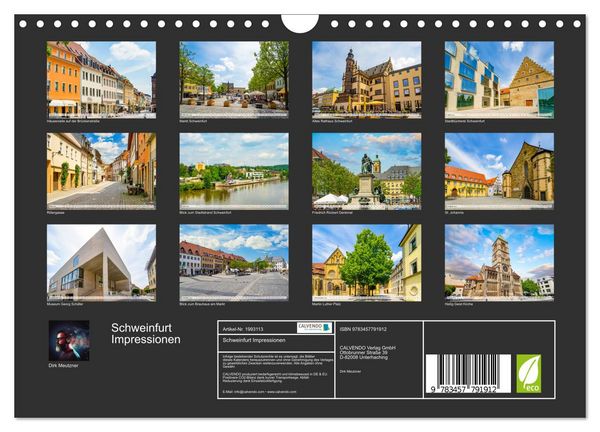 Produktbild: Schweinfurt Impressionen (Wandkalender 2026 DIN A4 quer), CALVENDO Monatskalender