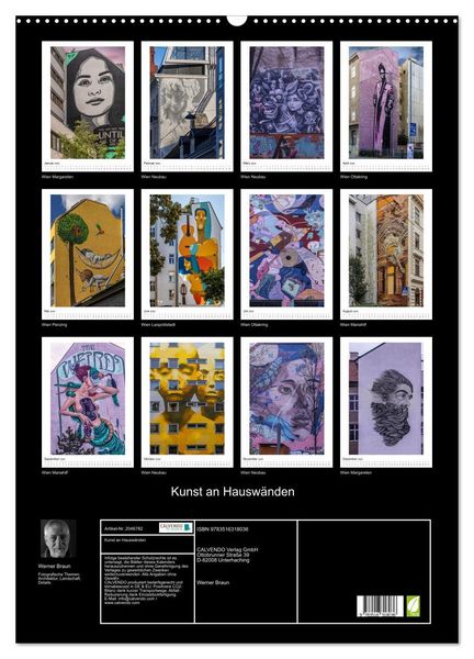 Produktbild: Kunst an Hausw&auml;nden (Wandkalender 2026 DIN A2 hoch), CALVENDO Monatskalender