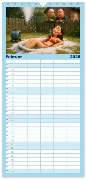 Produktbild: Familienplaner 2026 - K&auml;lteanbeter mit 5 Spalten (Wandkalender, 21 x 45 cm) CALVENDO