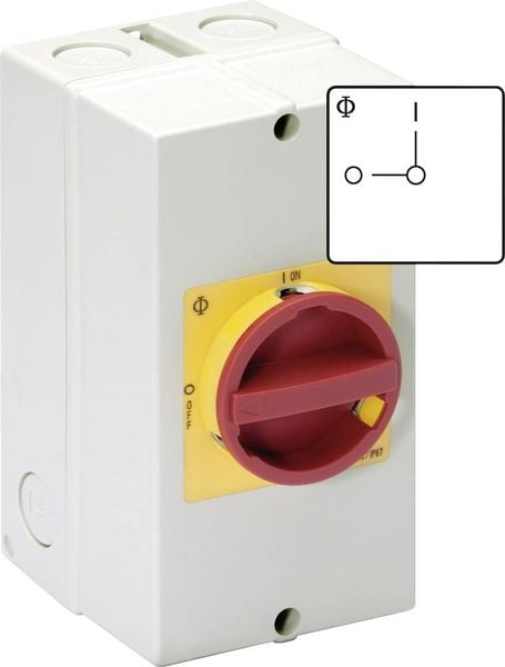 Produktbild: Kraus & Naimer KG20B.T206/40.KL11V Reparaturschalter absperrbar 25A 1 x 90&deg; Rot, Gelb 1St.