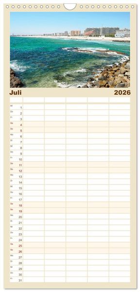 Produktbild: Familienplaner 2026 - Bom Dia Sch&ouml;nes Porto mit 5 Spalten (Wandkalender, 21 x 45 cm) CALVENDO