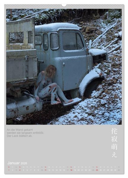 Produktbild: wabi sabi moe - hinrei&szlig;end vergammelt erotisch - Akt/Bodypainting (hochwertiger Premium Wandkalender 2026 DIN A2 hoch), Kunstdruck in Hochglanz