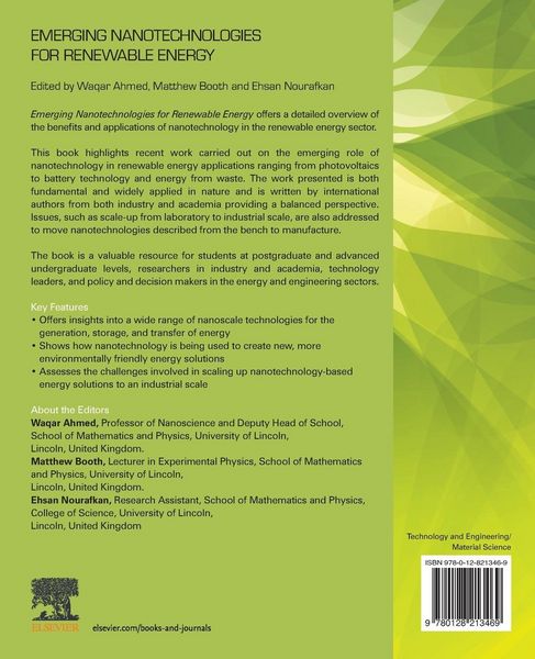 Produktbild: Emerging Nanotechnologies for Renewable Energy