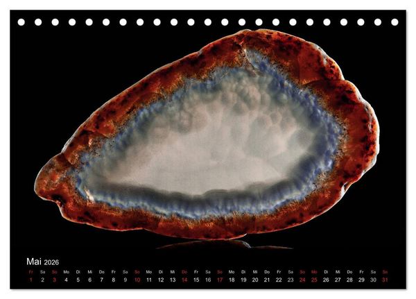 Produktbild: Leuchtende Achate (Tischkalender 2026 DIN A5 quer), CALVENDO Monatskalender