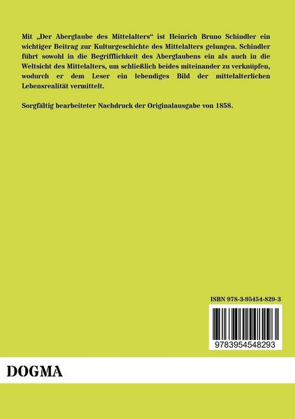 Produktbild: Der Aberglaube des Mittelalters