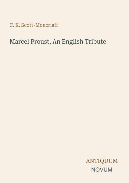 Produktbild: Marcel Proust, An English Tribute