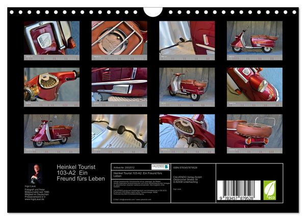 Produktbild: Heinkel Tourist 103-A2 Ein Freund f&uuml;rs Leben (Wandkalender 2026 DIN A4 quer), CALVENDO Monatskalender