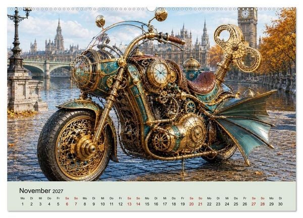 Produktbild: STEAMPUNK Motorcycles (Wandkalender 2027 DIN A2 quer), CALVENDO Monatskalender