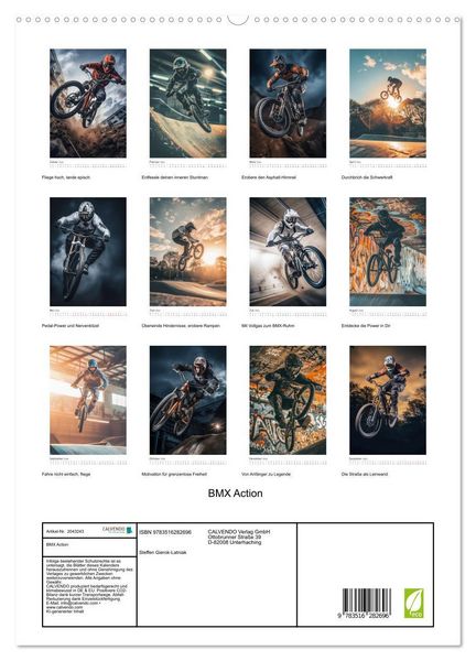 Produktbild: BMX Action (hochwertiger Premium Wandkalender 2026 DIN A2 hoch), Kunstdruck in Hochglanz