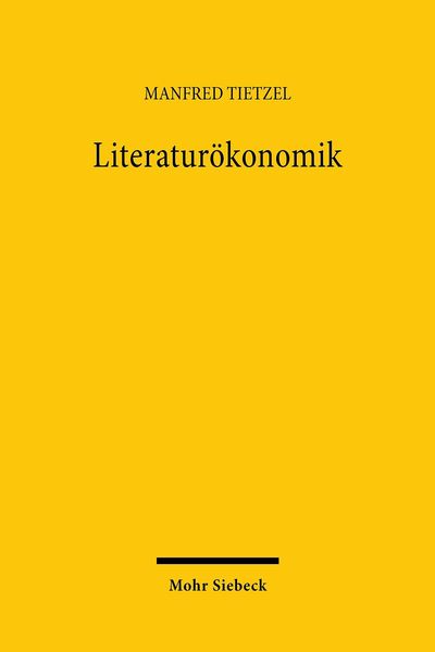 Produktbild: Literatur&ouml;konomik