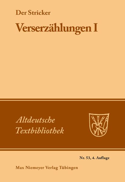 Produktbild: Verserz&auml;hlungen I